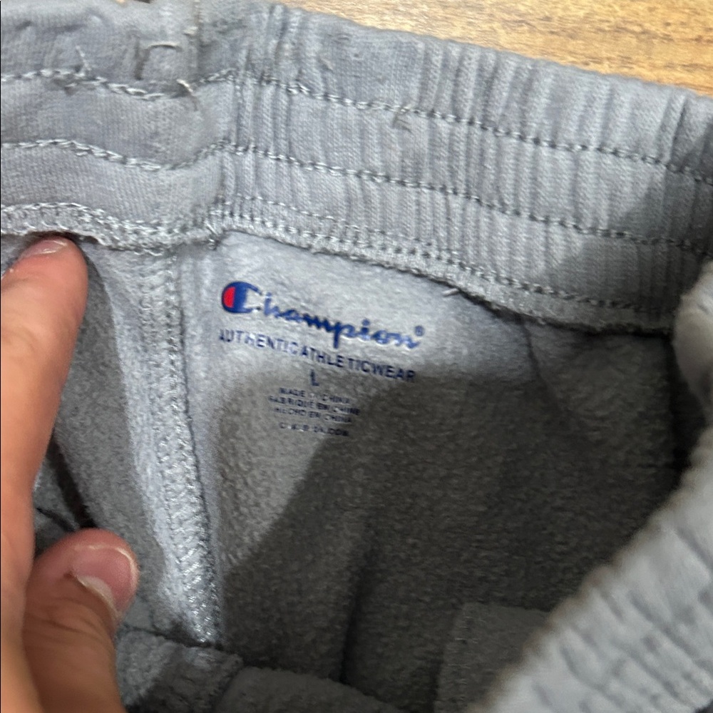 Champion Kids Gray Joggers with Orange Logo - Picture 2 of 3